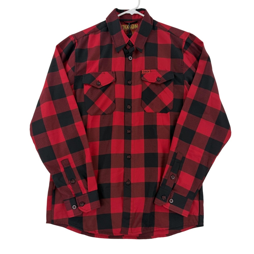 Dixxon Flannel Company Shirt Mens Medium Red Black Plaid LS Button Up‎ Redrum